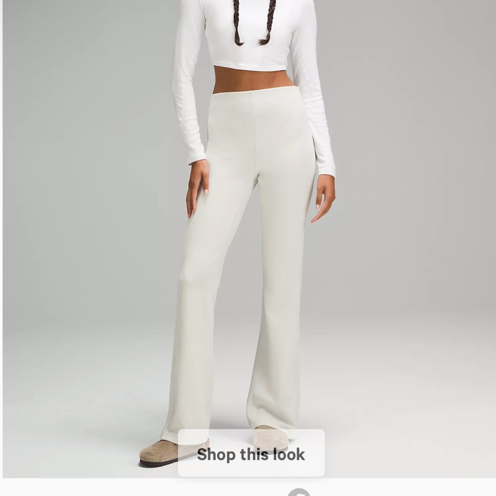 Lululemon Brushed Softstreme Ribbed Zip Flare Pant 32.5"